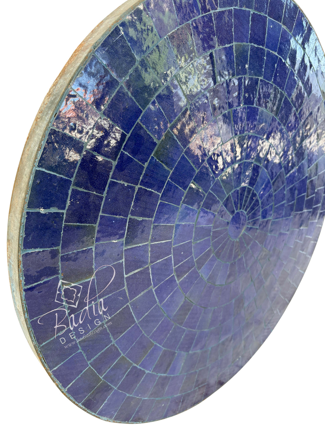 24" Round Cobalt Blue Tile Table Top