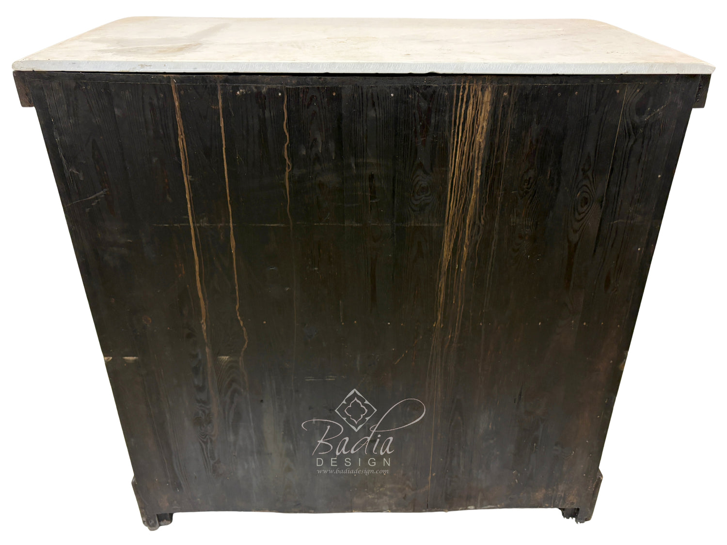 White Mother of Pearl Inlay Dresser with Four Drawers