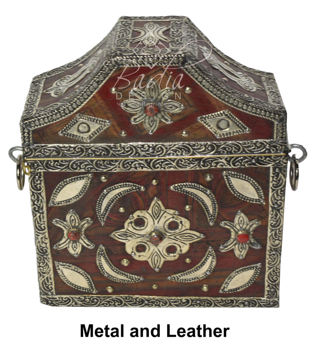 Decorative Embossed Metal Trinket Container