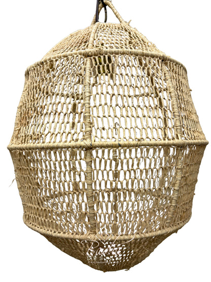 Geometric Dome-Shaped Raffia Lantern