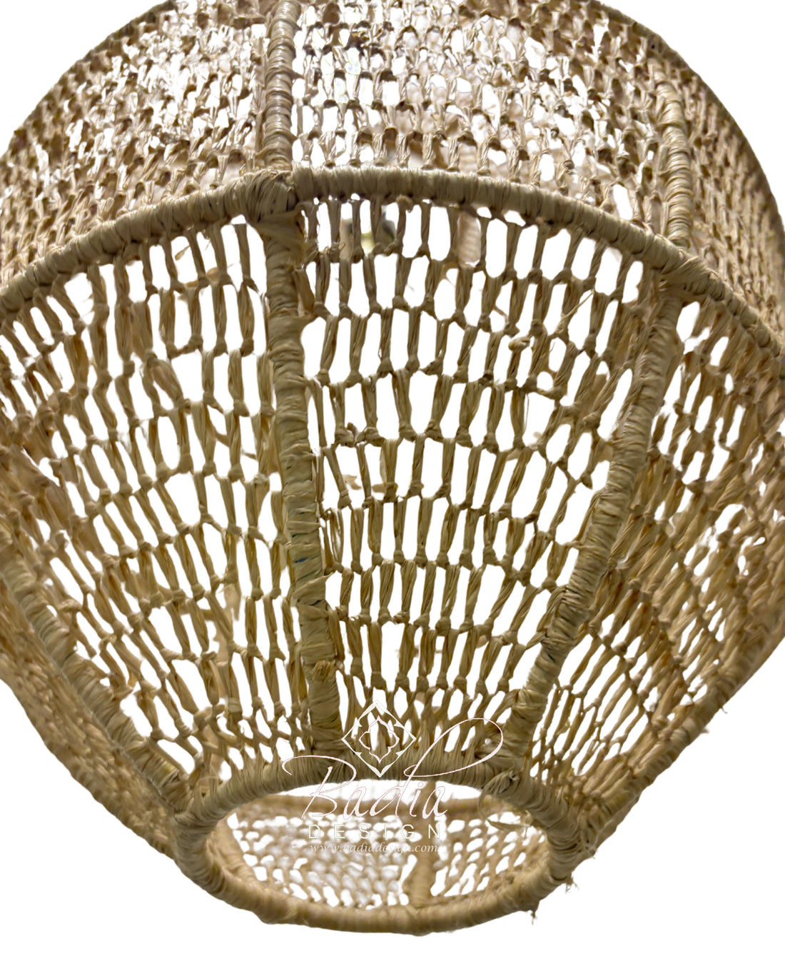 Geometric Dome-Shaped Raffia Lantern