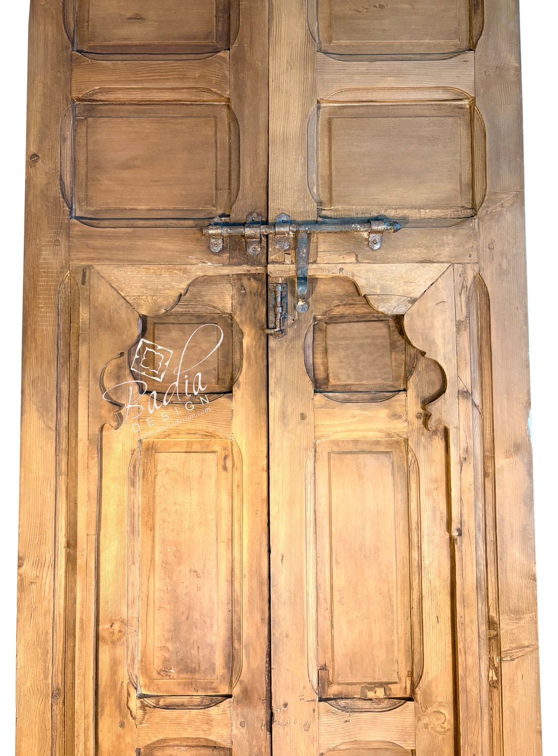 Natural Wood Double Door with Rustic Character