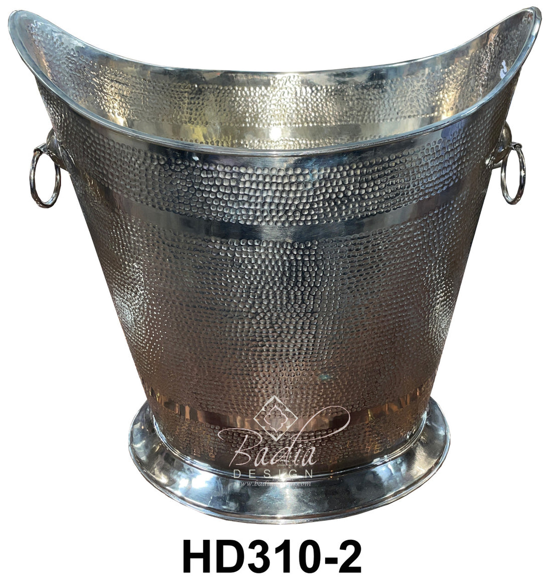 Hand Engraved Moroccan Silver Bucket
