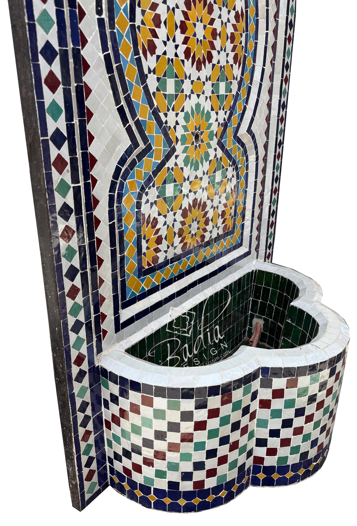 Multi-Color Mosaic Tile Water Fountain