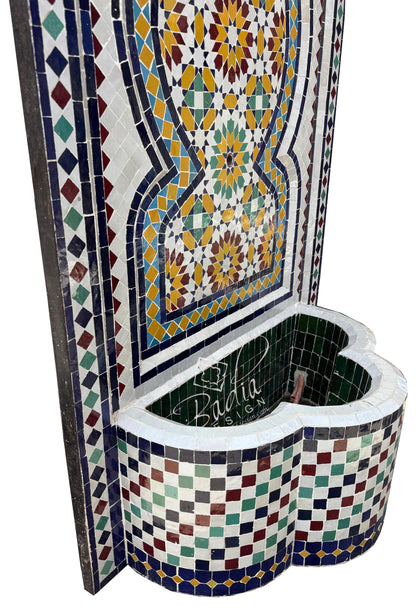Multi-Color Mosaic Tile Water Fountain