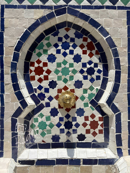Small Multi-Color Tile Water Fountain