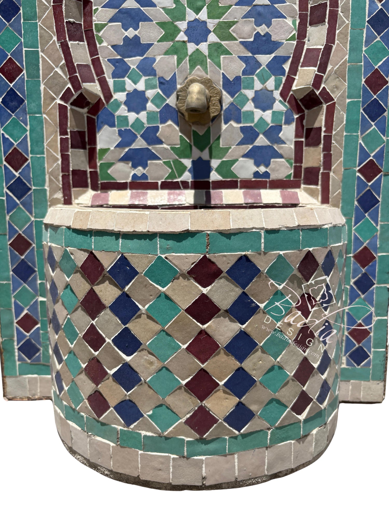 Small Multi-Color Tile Water Fountain
