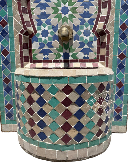 Small Multi-Color Tile Water Fountain