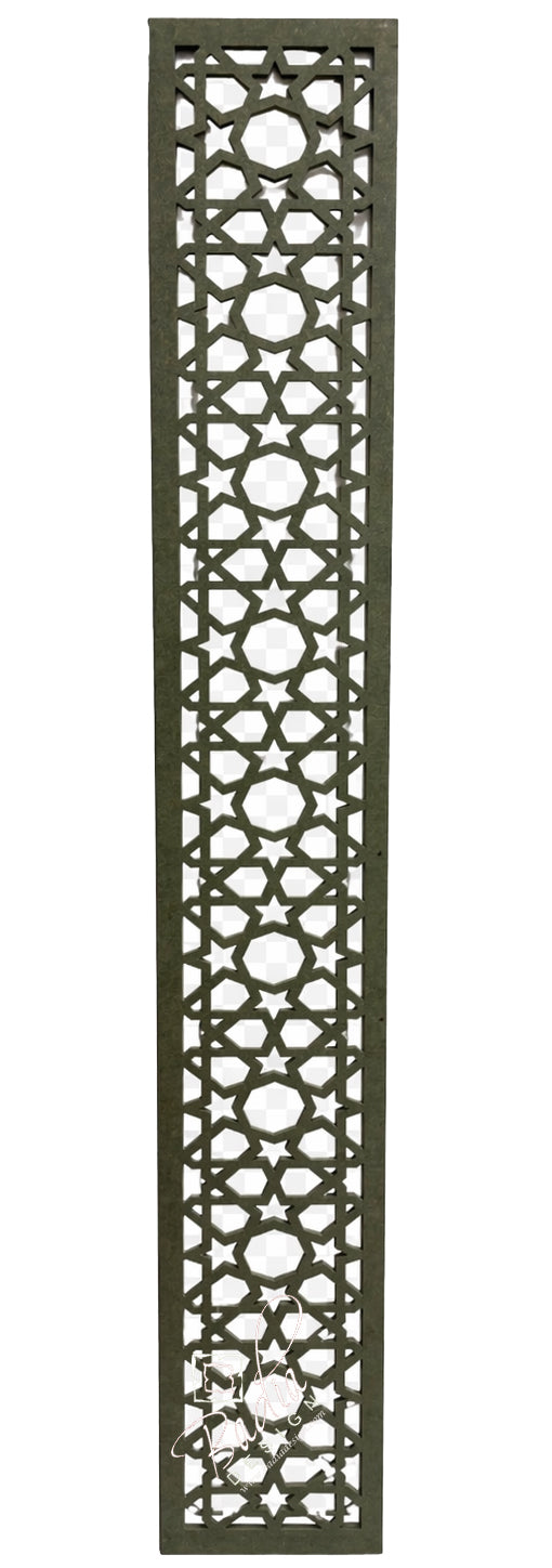 Moroccan Geometric Wooden Lattice Wall Panel