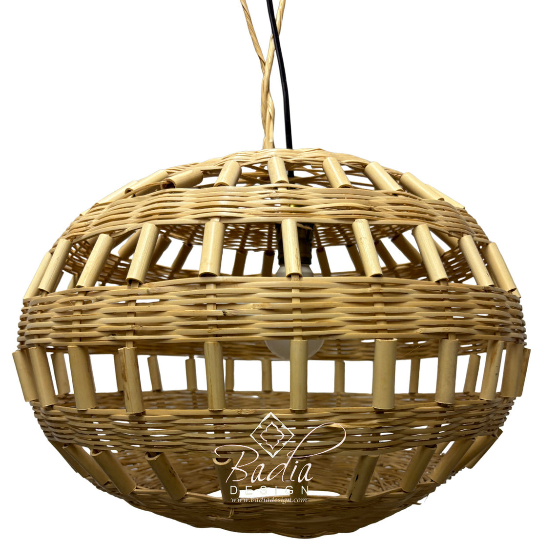 Handwoven Globe Shaped Raffia Lantern