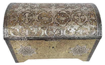 Hand Carved Embossed Brass Trunk