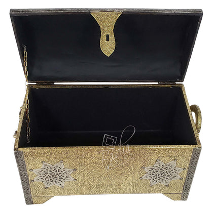 Hand Carved Embossed Brass Trunk
