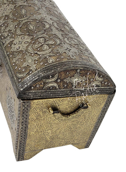 Hand Carved Embossed Brass Trunk