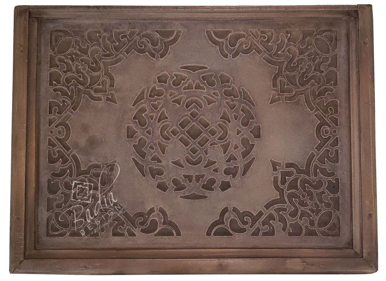 Hand Carved Wooden Nightstand