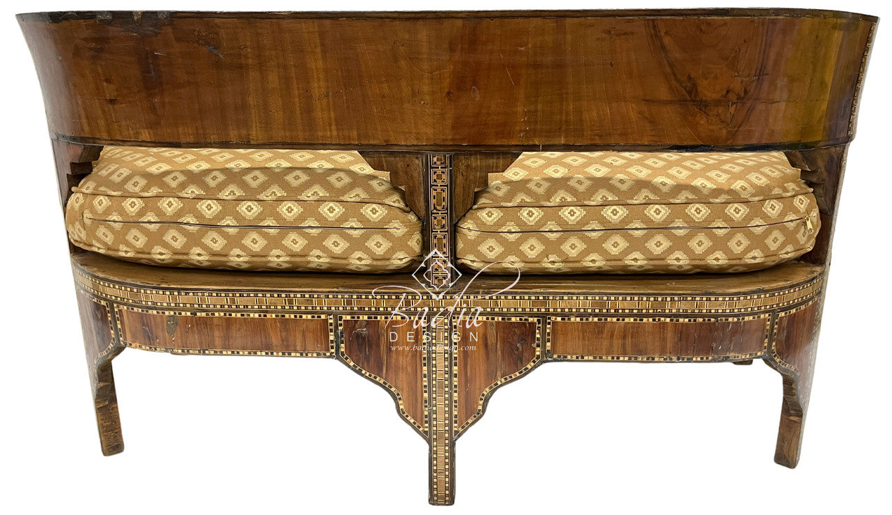 Handcrafted Mother of Pearl Inlay Bench