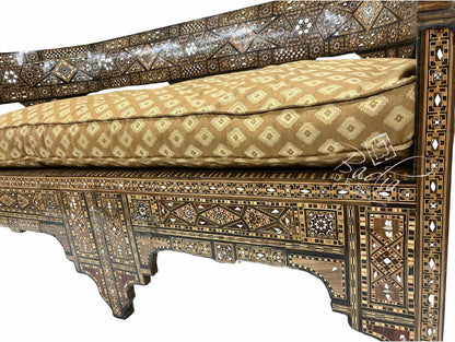 Handcrafted Mother of Pearl Inlay Bench