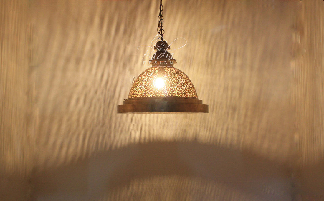 Hand Designed Flat Bottom Brass Chandelier