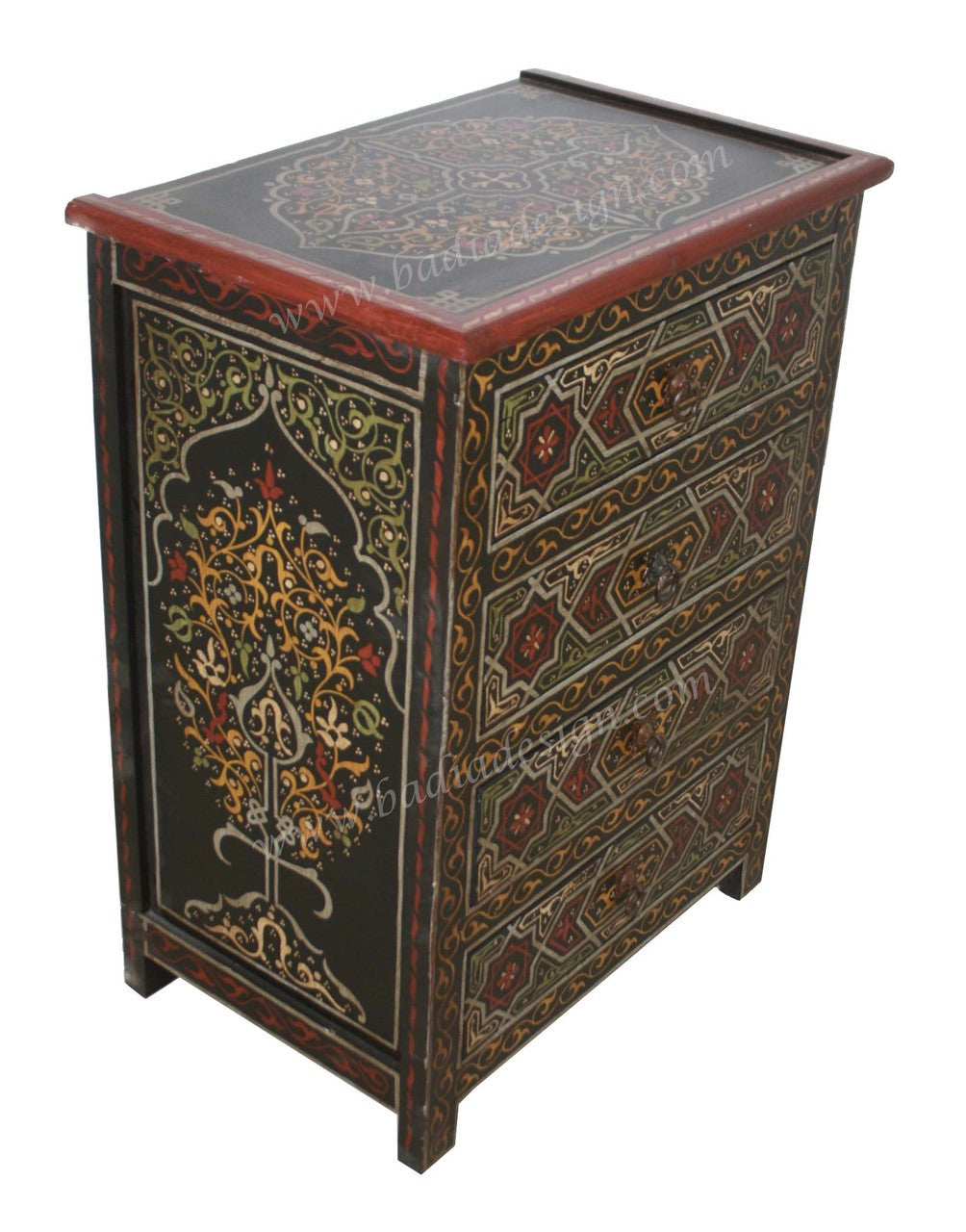 Moroccan Hand Painted Nightstand