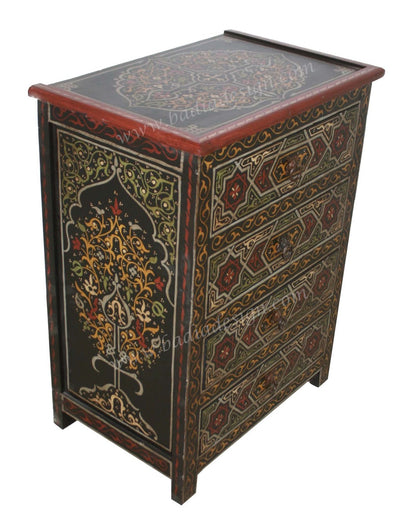 Moroccan Hand Painted Nightstand