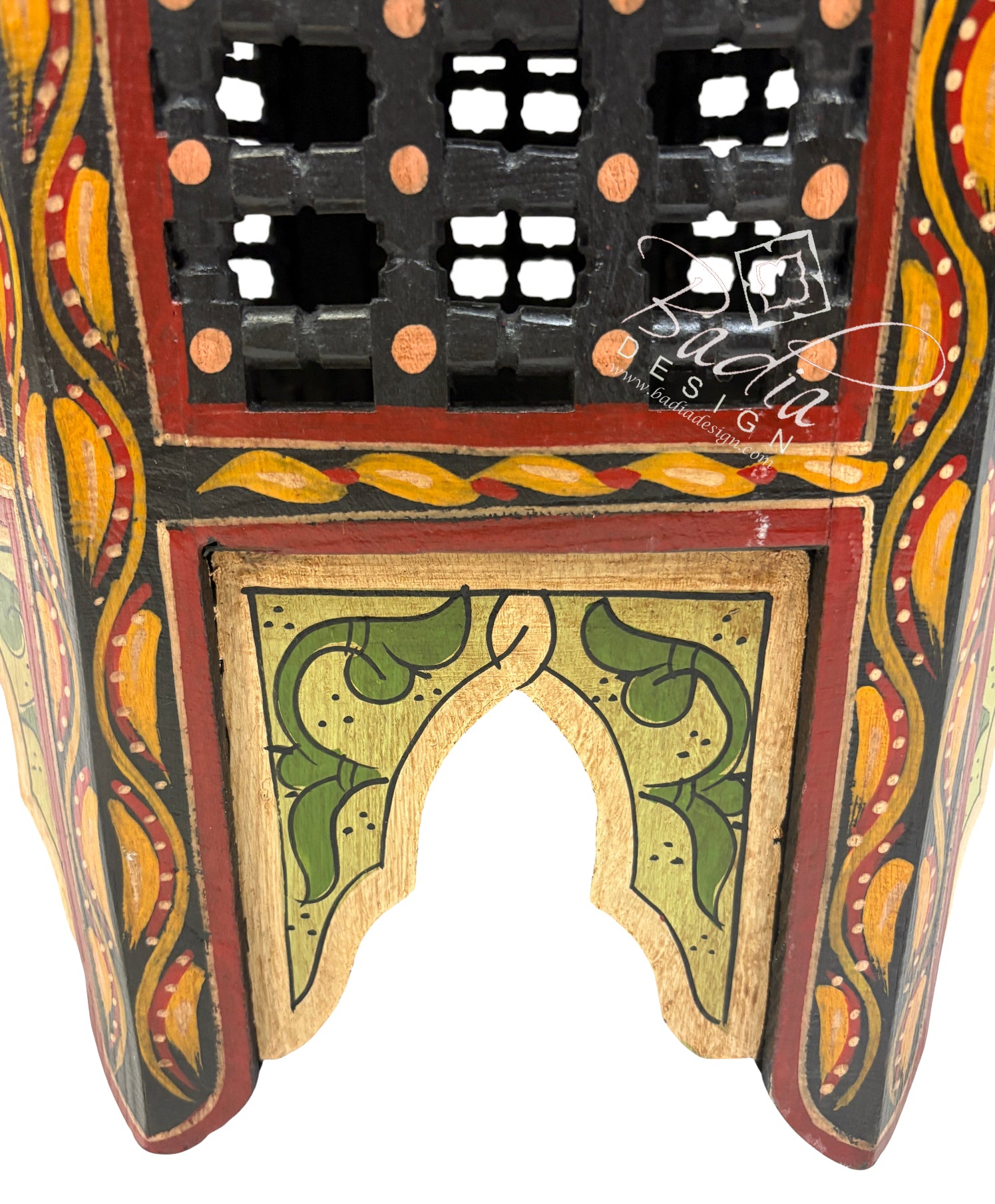 Hand Painted Multi-Color Wood Side Tables
