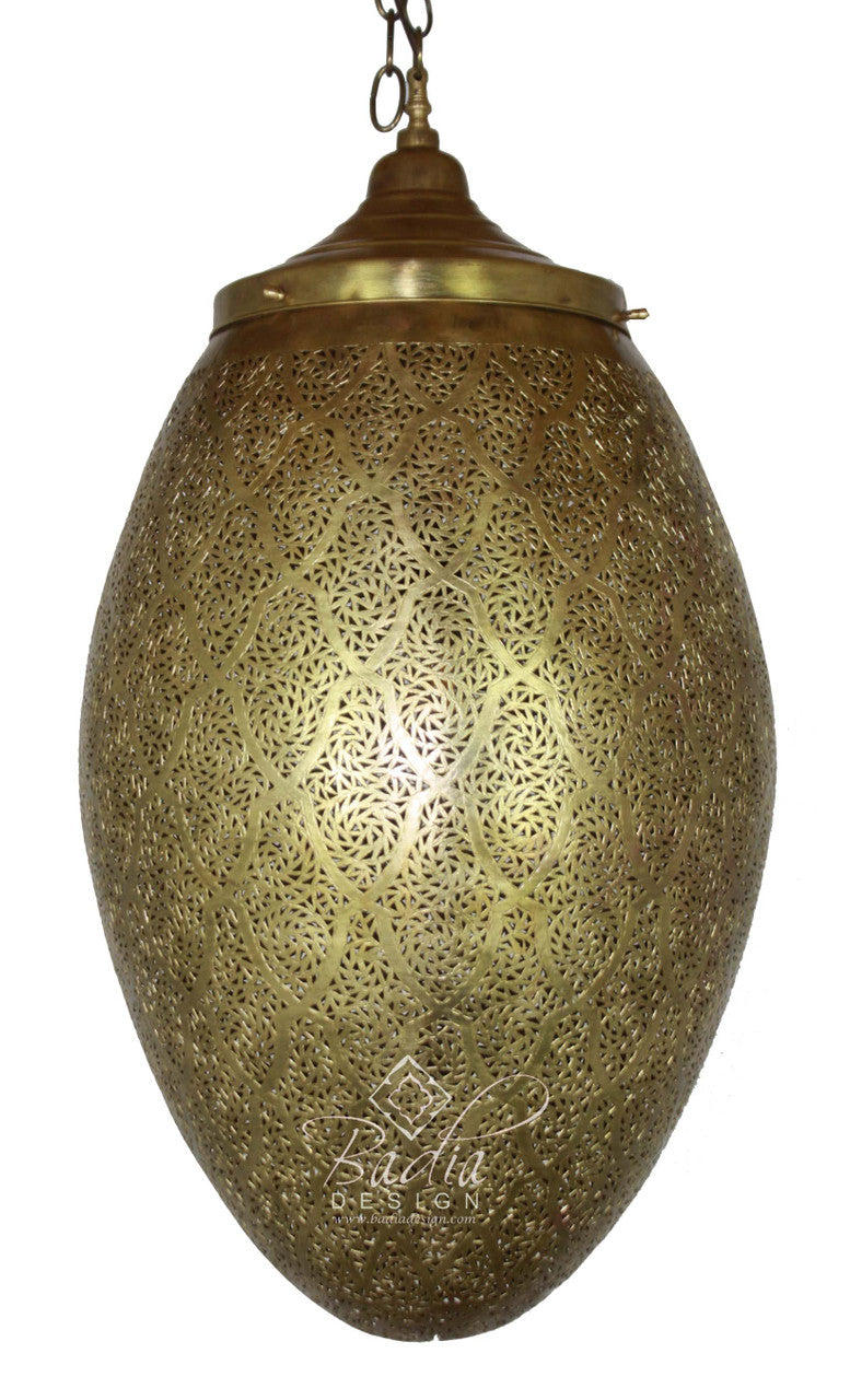 Hand Punched Brass Chandelier