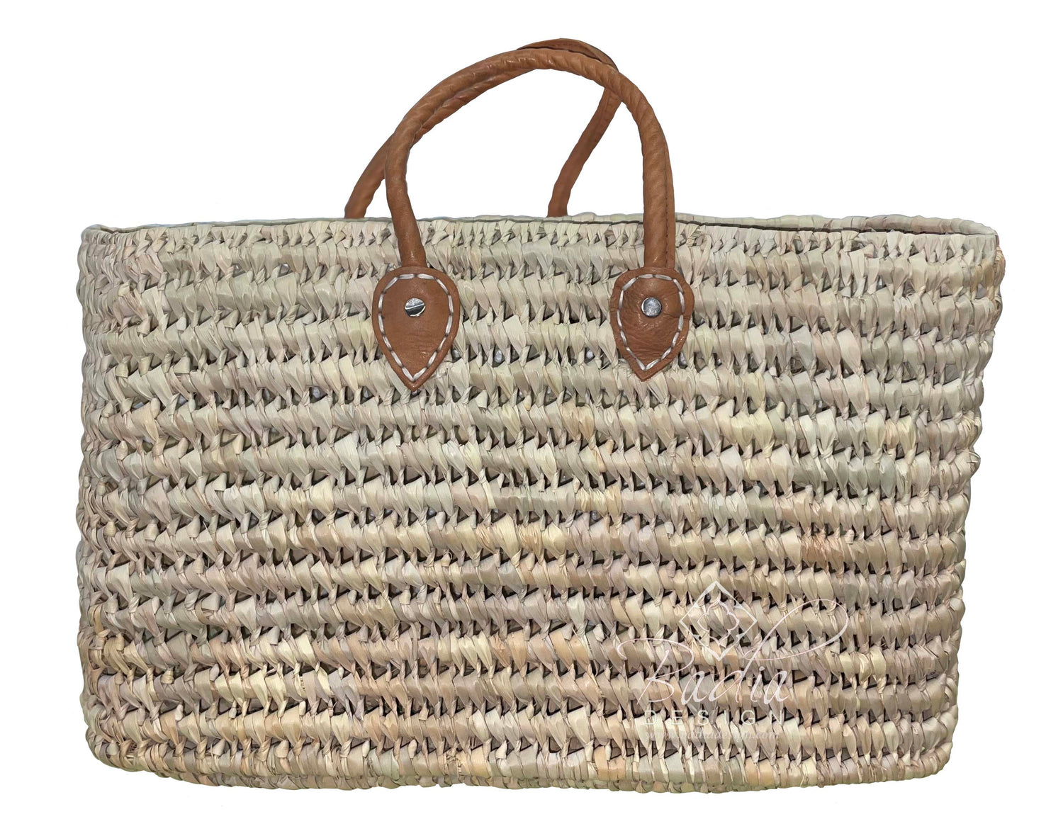 Natural Color Handwoven Straw Basket