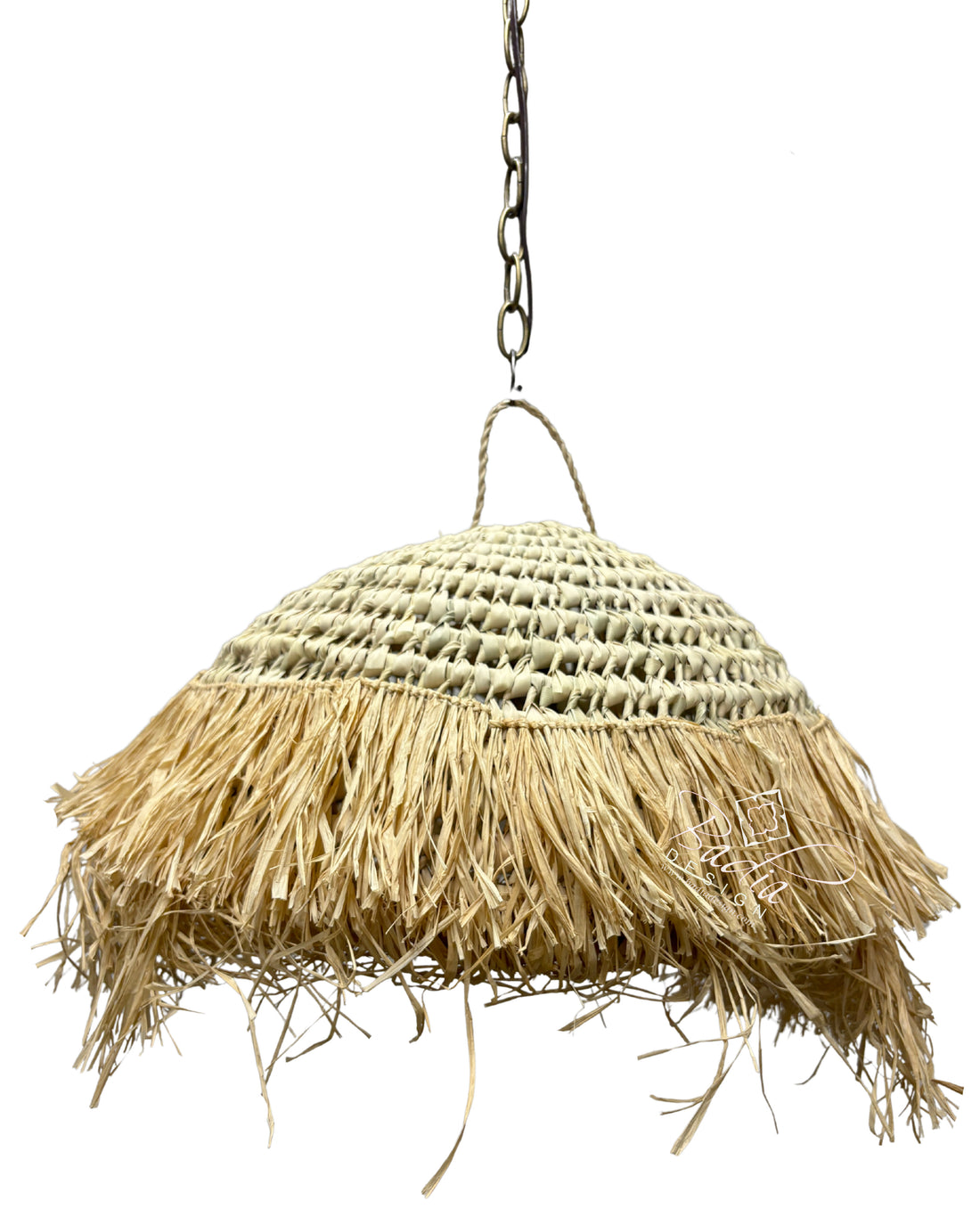 Handwoven Dome Shaped Raffia Lantern