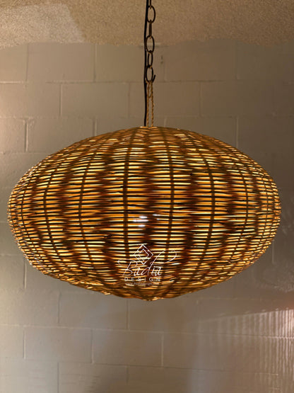 Handwoven Oval Shaped Raffia Lantern