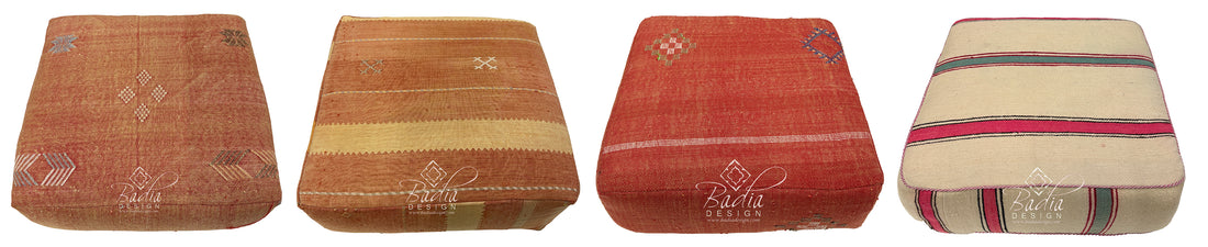 Handwoven Square Kilim Floor Cushions
