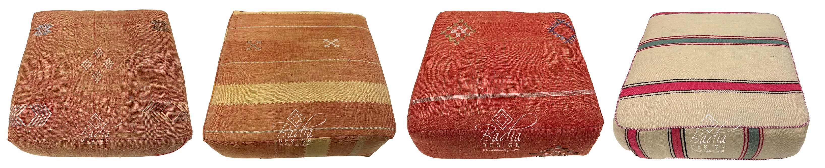 Handwoven Square Kilim Floor Cushions