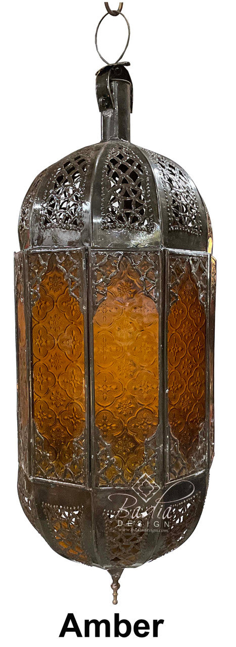 Hanging Multi-Color Glass Lanterns