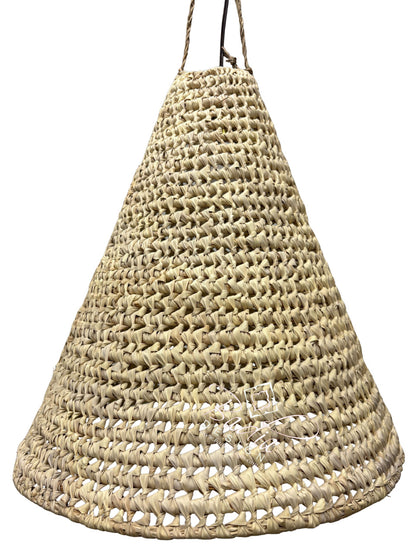 Handwoven Cone Shaped Raffia Lantern