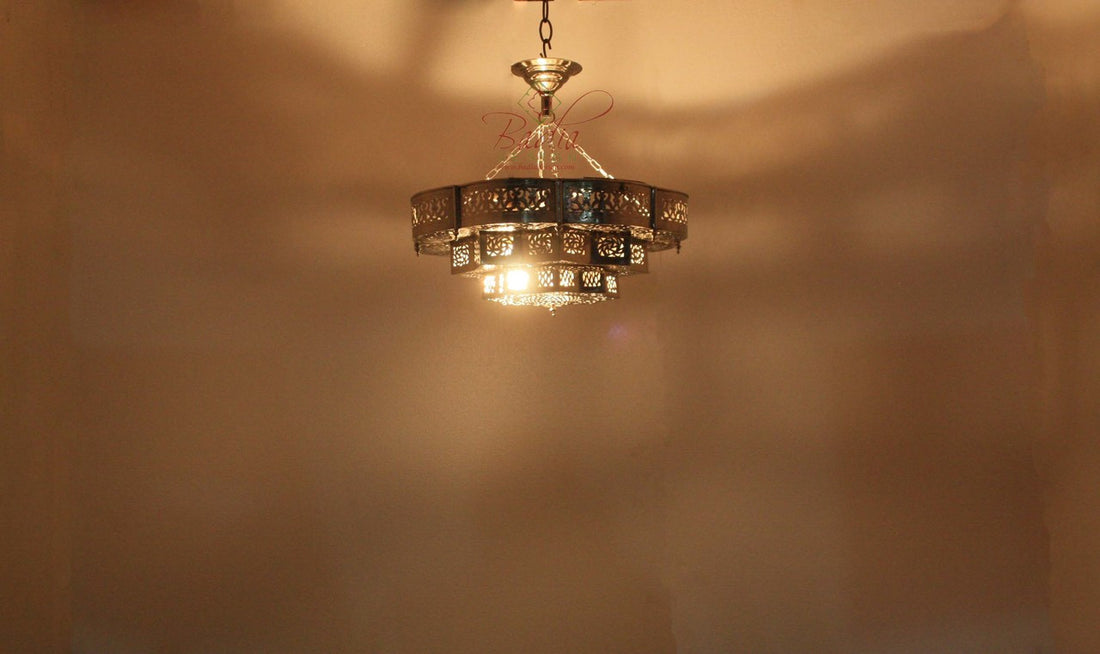 Layered Hanging Silver Lantern