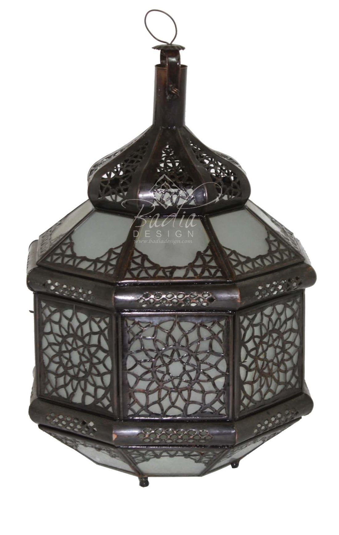 Hanging White Glass Lantern