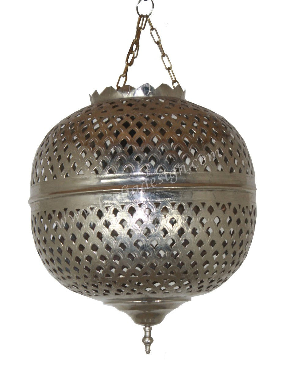Honeycomb Design Silver Lantern