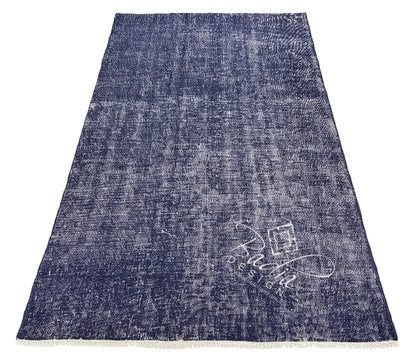 Indigo Blue Solid Design Rug