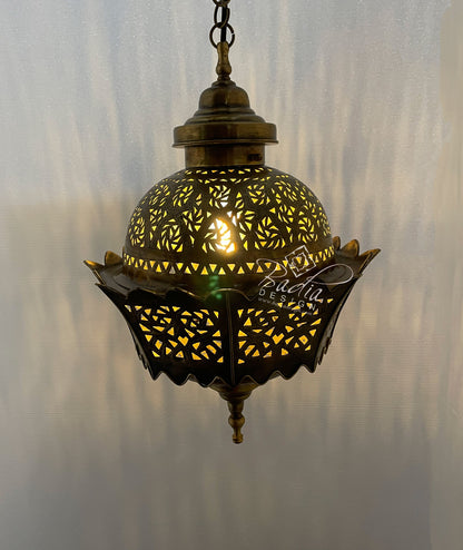Intricately Designed Brass Lamp