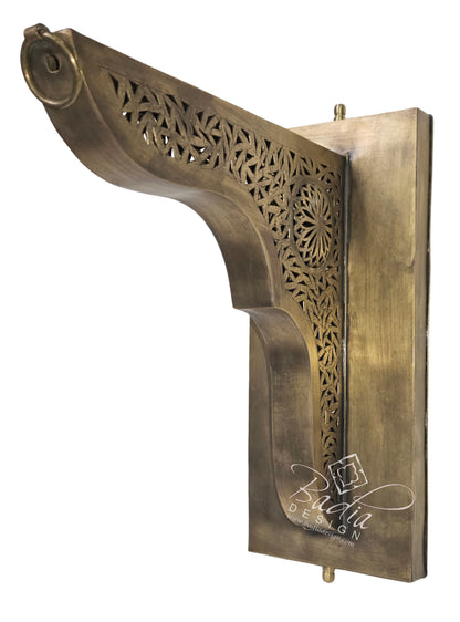 Moroccan Intricately Designed Brass Wall Bracket