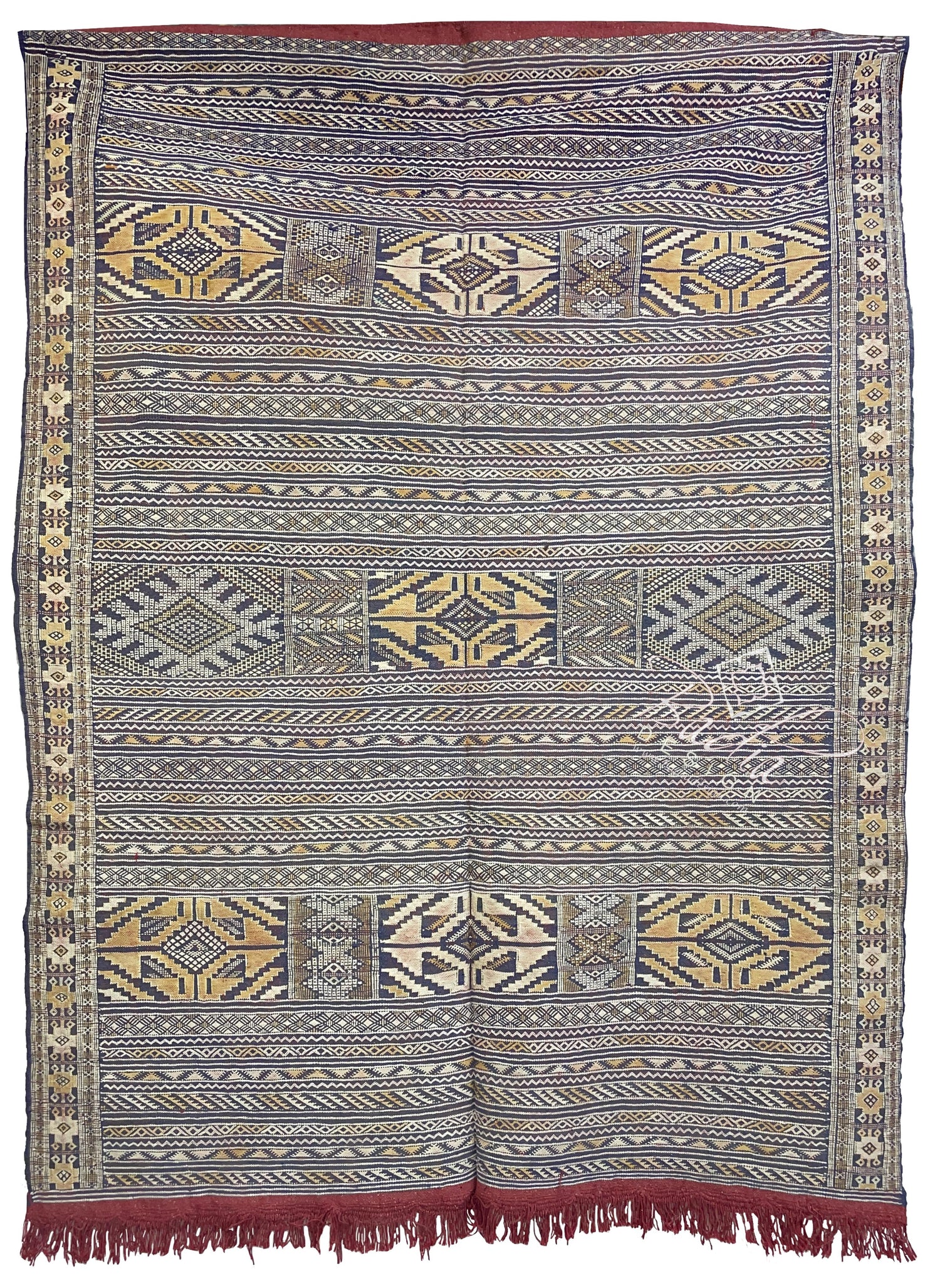 Multi-Color Traditional Moroccan Kilim Rug