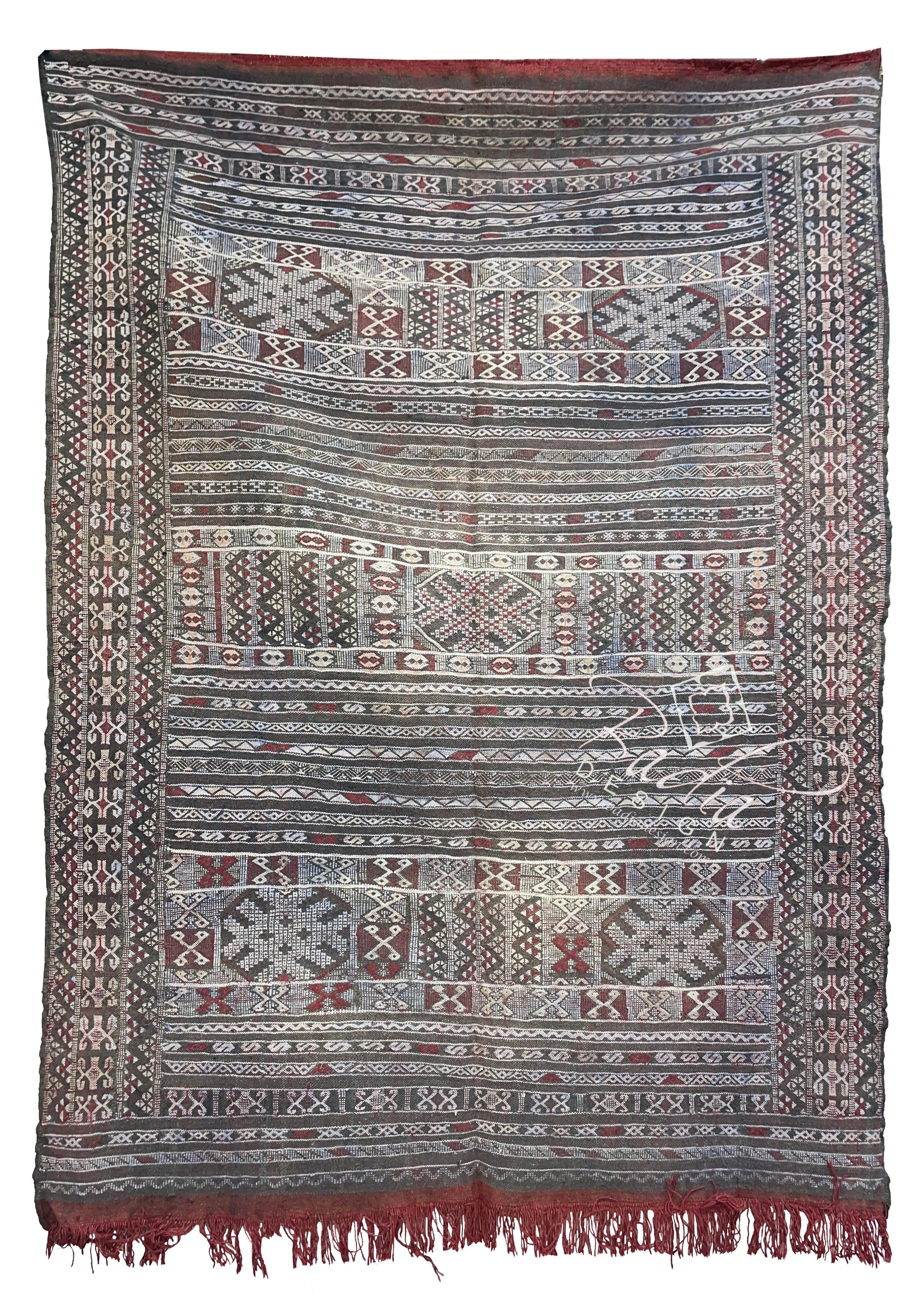 Multi-Color Moroccan Tribal Kilim Rug