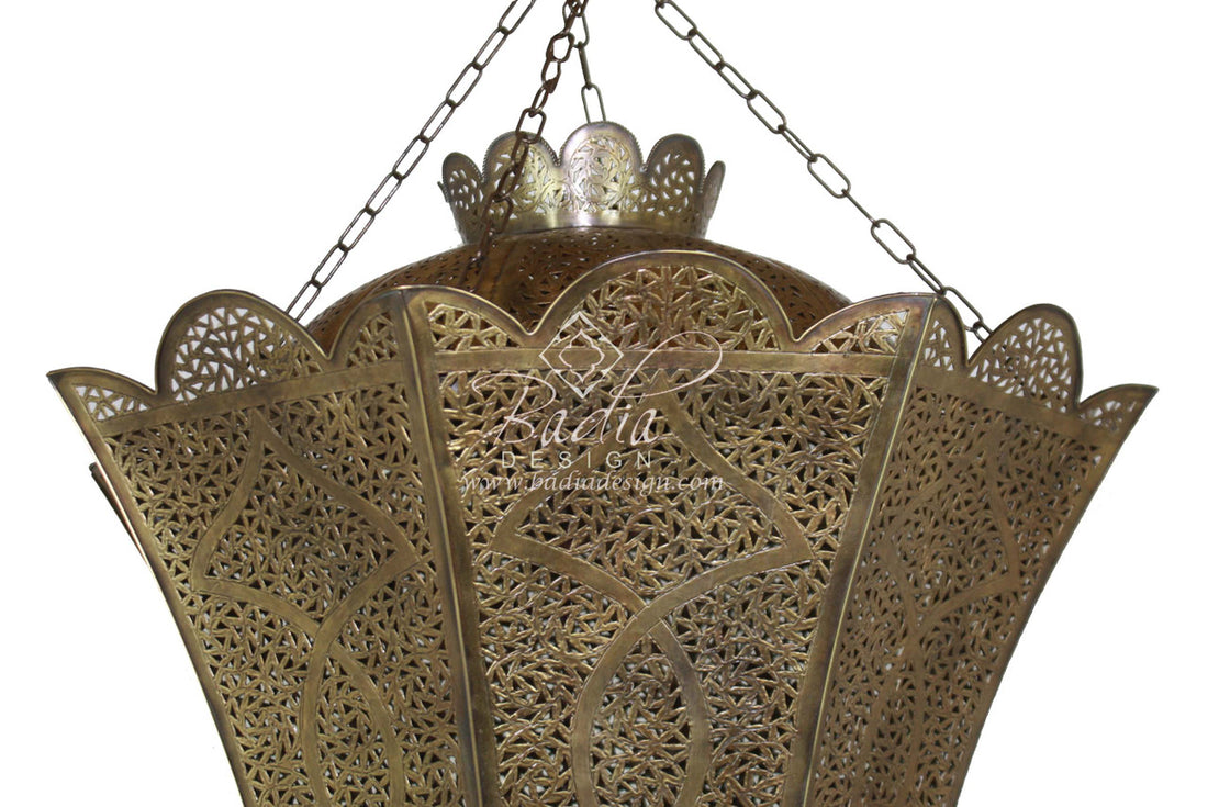 Large Hand Crafted Brass Chandelier