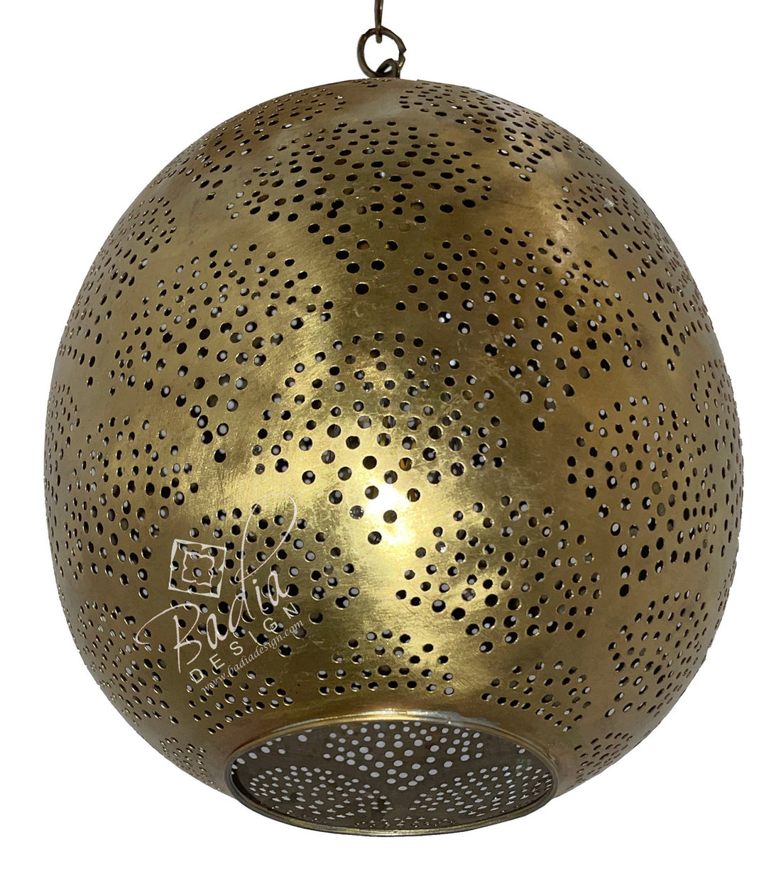 Intricate Hand Punched Brass Lantern