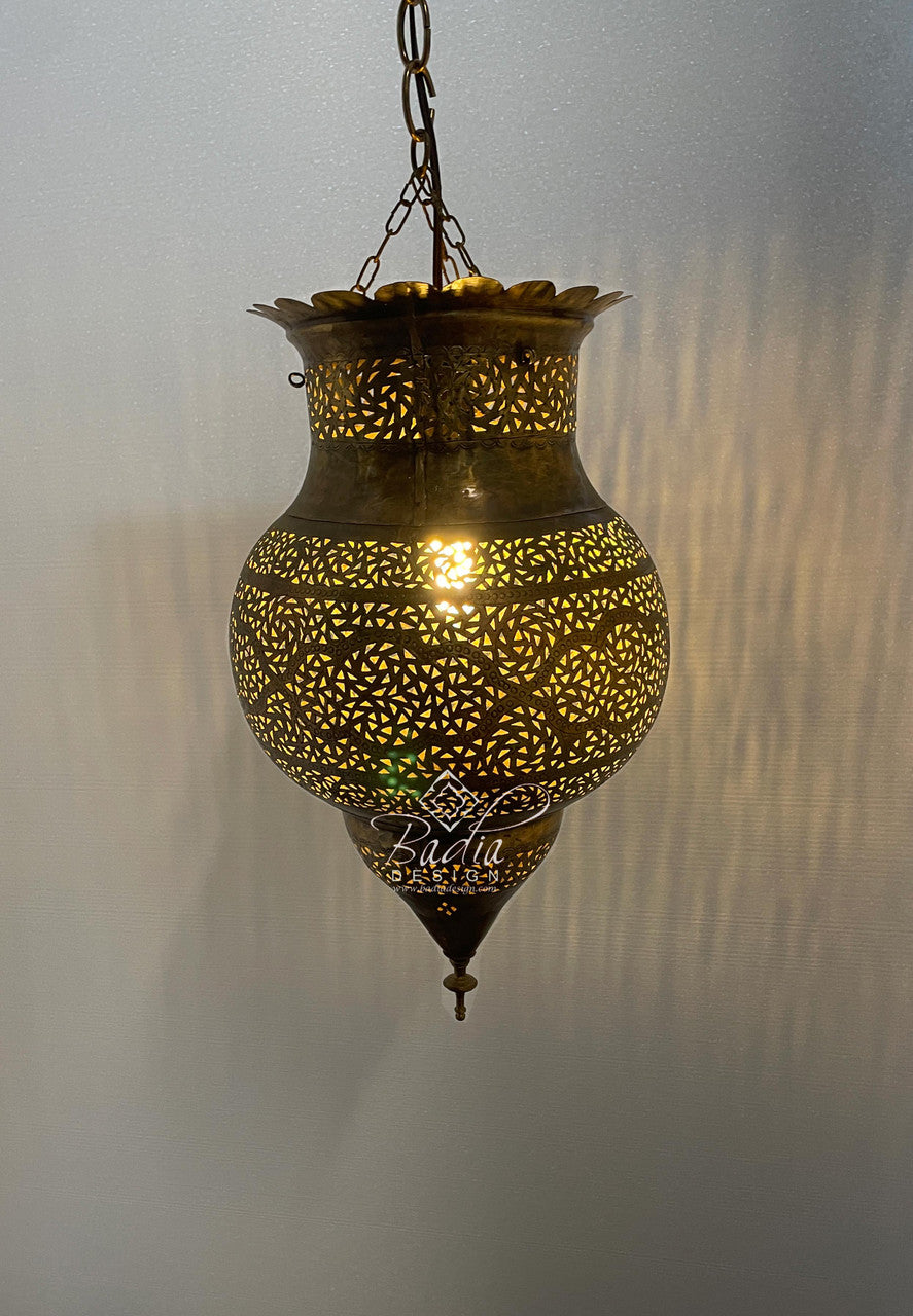 Authentic Moroccan Handcrafted Brass Lantern