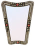 Moroccan Metal and Bone Inlay Mirror with Curved Frame