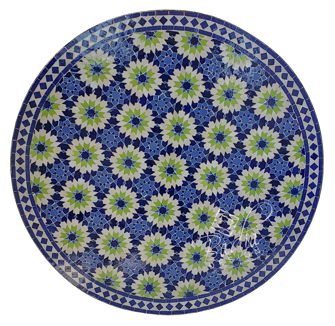48" Intricately Designed Moroccan Mosaic Tile Table Top