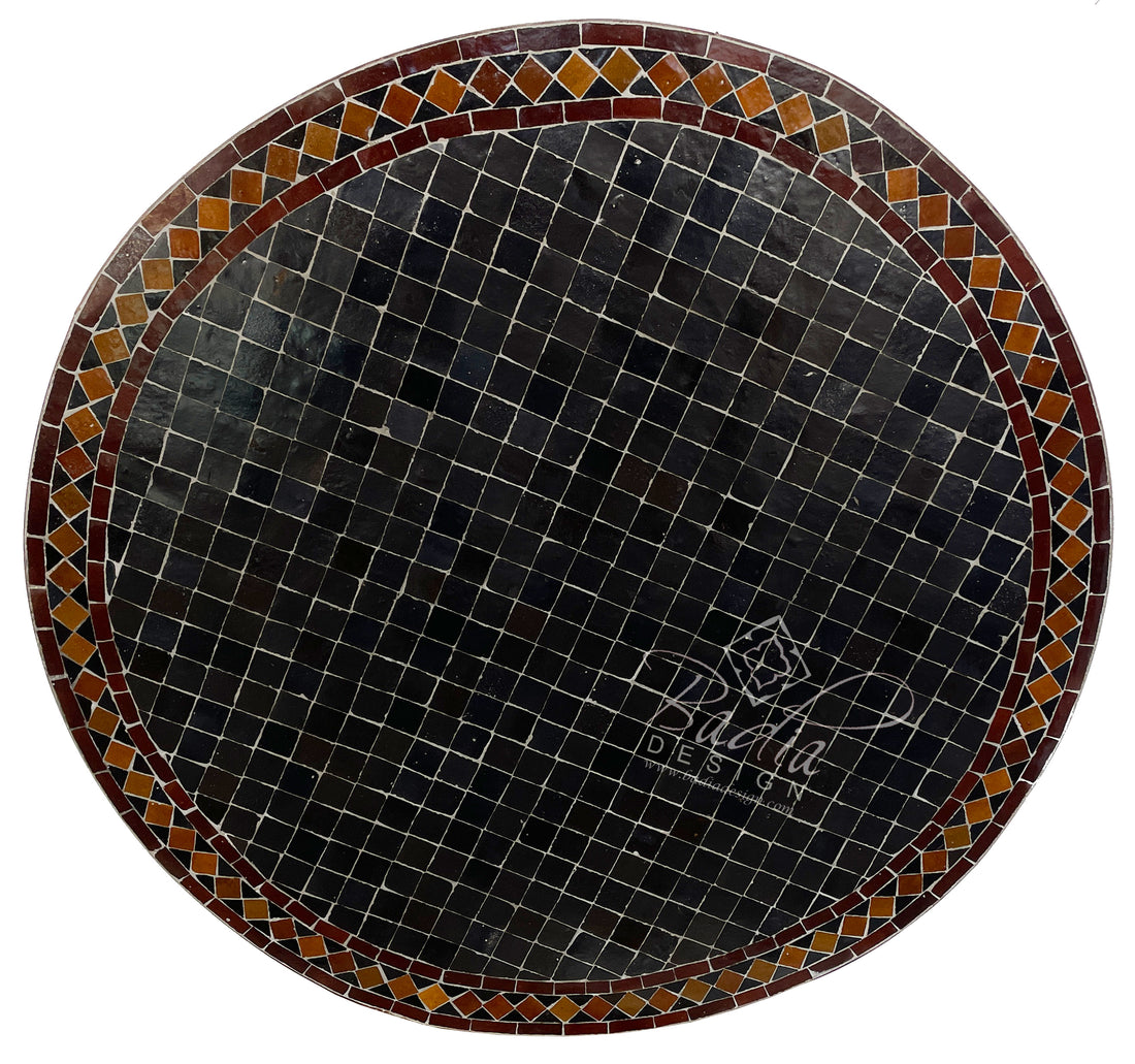 39" Round Moroccan Mosaic Tile Table Top