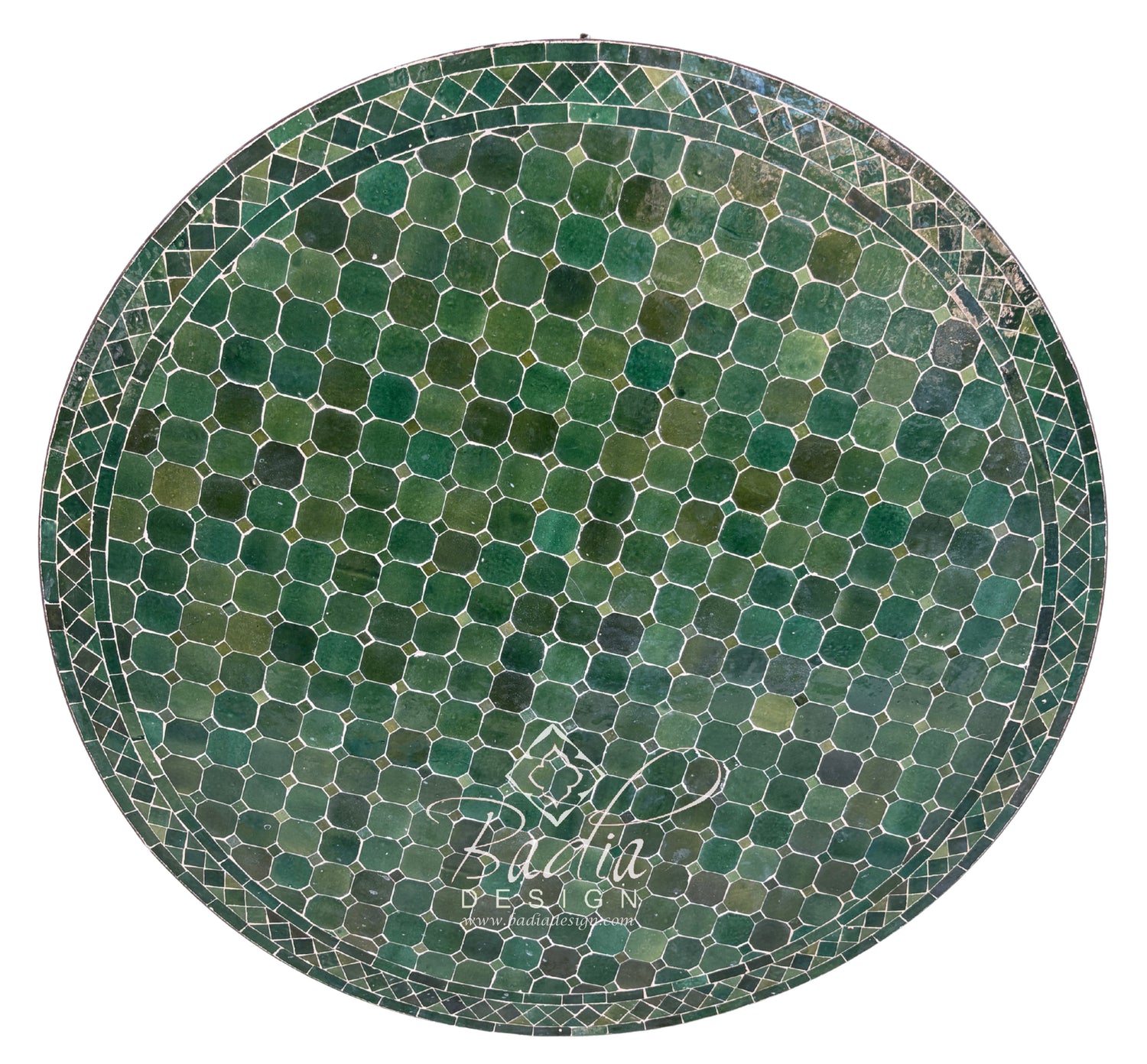 48" Green Mosaic Tile Table Top
