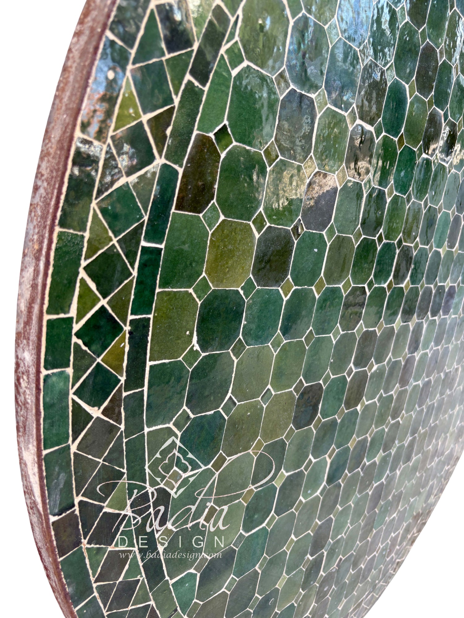 48" Green Mosaic Tile Table Top