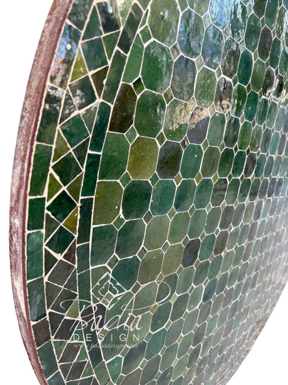48" Green Mosaic Tile Table Top