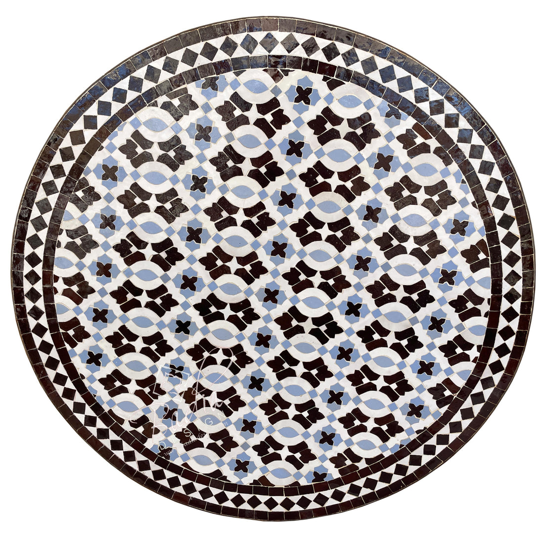 24" Multi-Color Intricately Designed Tile Table Top